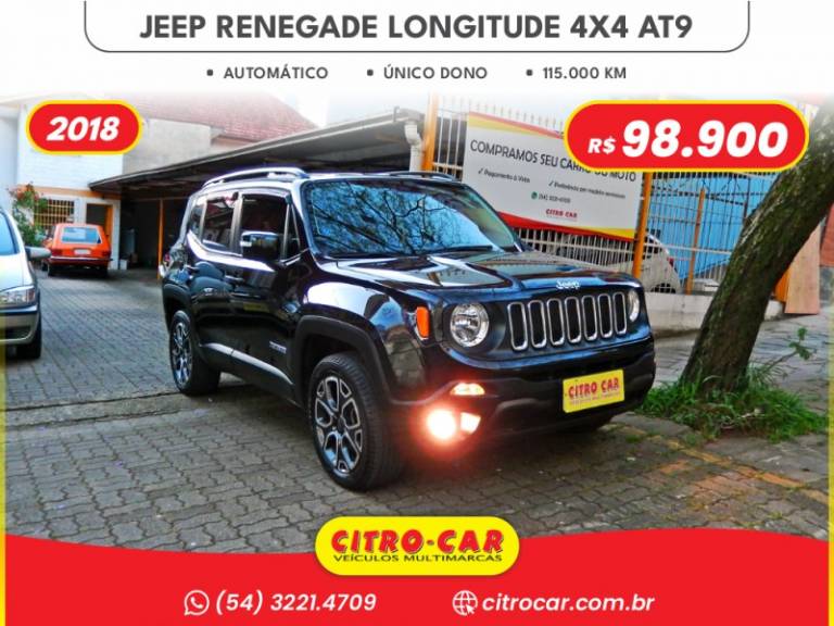 JEEP - RENEGADE - 2017/2018 - Preta - R$ 98.900,00