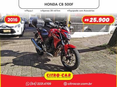 HONDA - CB 500F - 2016/2015 - Vermelha - R$ 25.900,00
