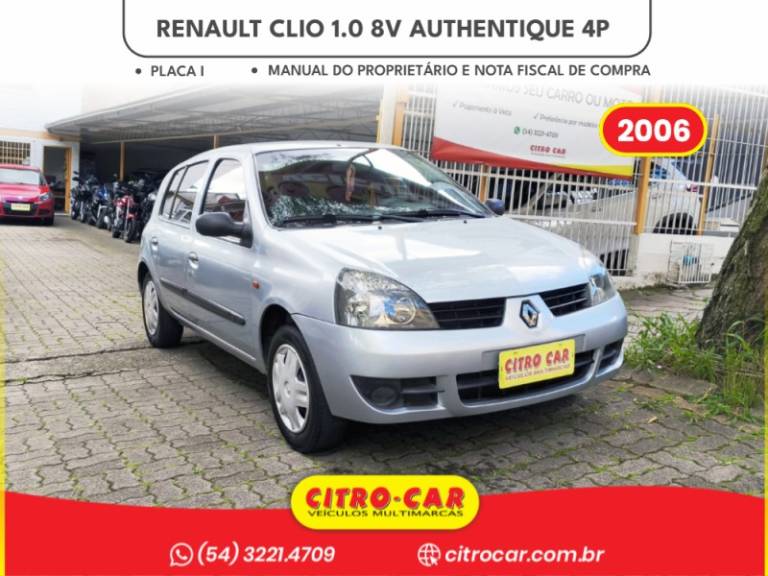 RENAULT - CLIO - 2006/2006 - Prata - R$ 16.900,00