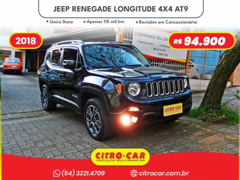JEEP - RENEGADE - 2017/2018 - Preta - R$ 94.900,00