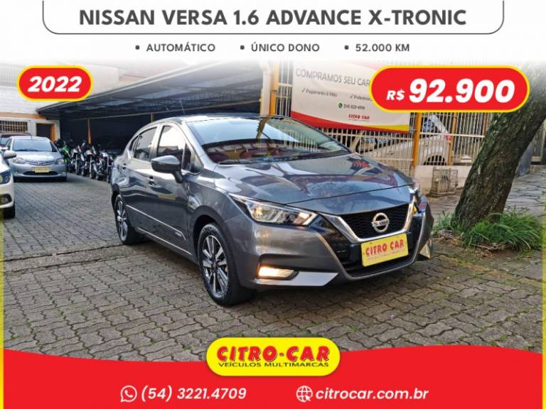 NISSAN - VERSA - 2021/2022 - Cinza - R$ 92.900,00