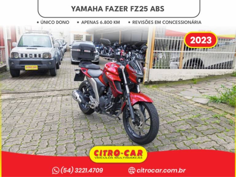 YAMAHA - FAZER - 2023/2023 - Vermelha - R$ 23.500,00