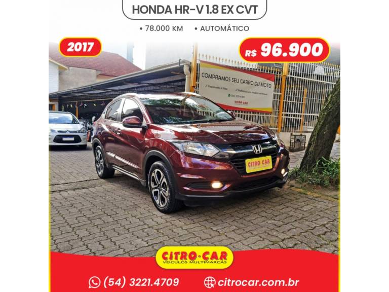 HONDA - HR-V - 2017/2017 - Vinho - R$ 96.900,00
