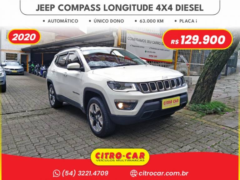 JEEP - COMPASS - 2019/2020 - Branca - R$ 129.900,00