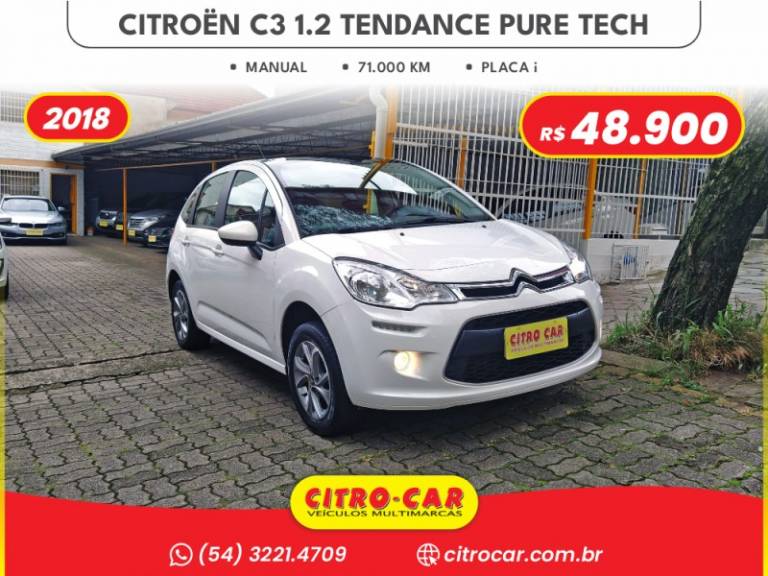 CITROËN - C3 - 2017/2018 - Branca - R$ 48.900,00