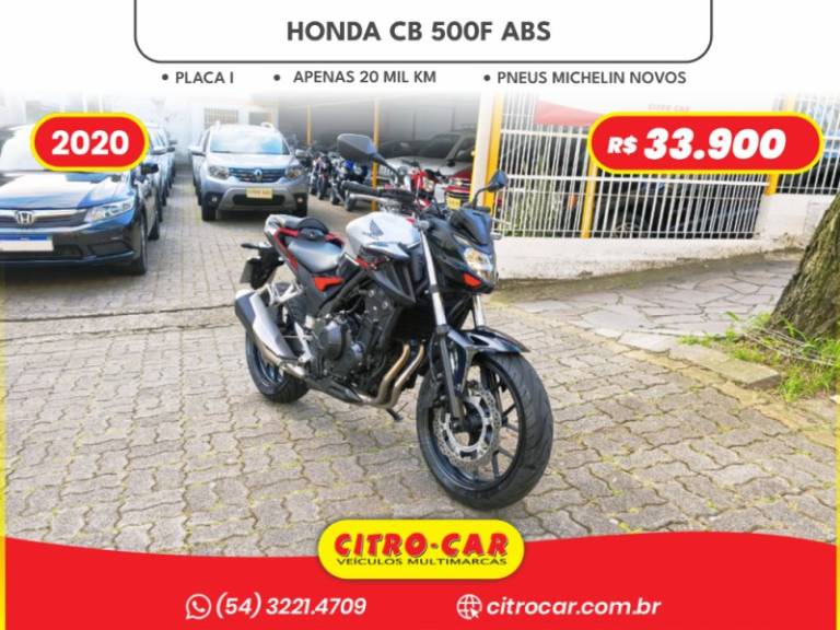 HONDA - CB 500F - 2020/2020 - Prata - R$ 33.900,00