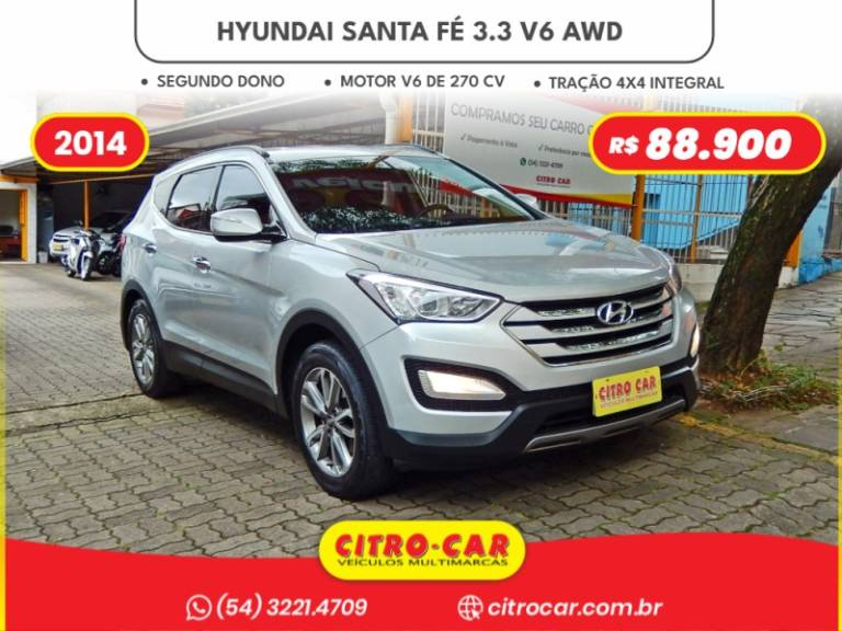 HYUNDAI - SANTA FÉ - 2013/2014 - Prata - R$ 88.900,00