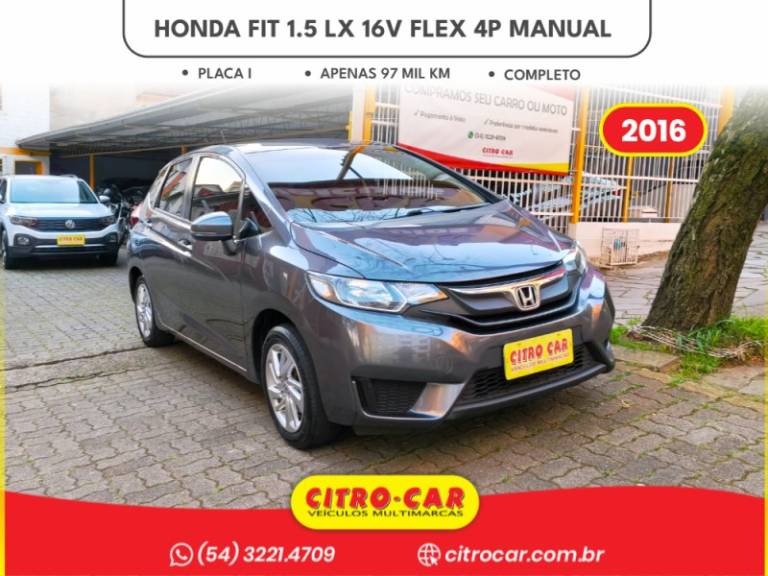 HONDA - FIT - 2015/2016 - Cinza - R$ 62.900,00