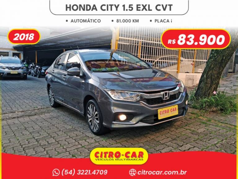 HONDA - CITY - 2018/2018 - Cinza - R$ 83.900,00