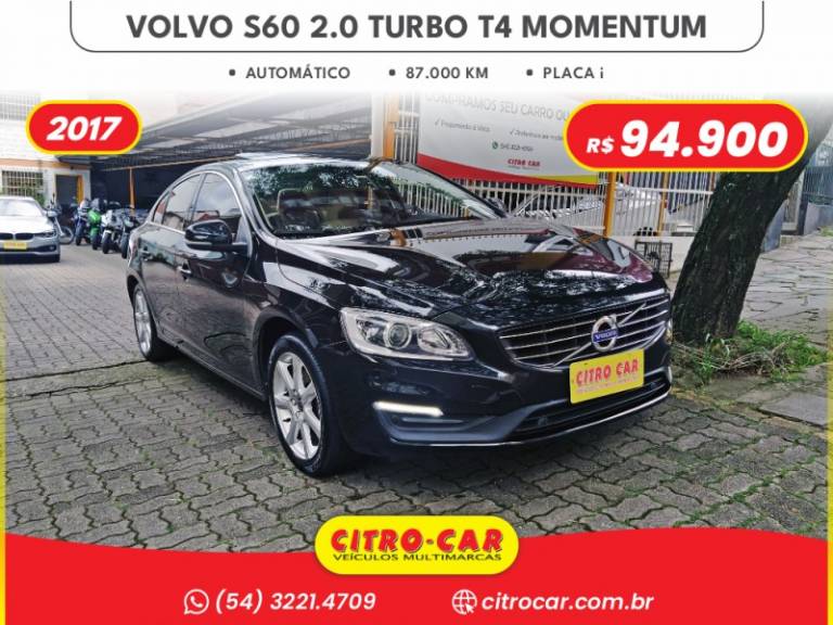 VOLVO - S60 - 2016/2017 - Preta - R$ 95.900,00