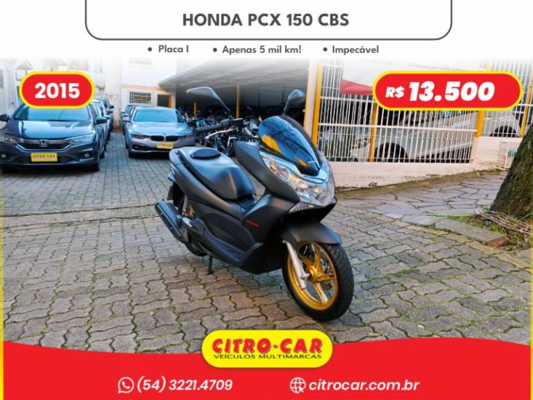 HONDA - PCX - 2015/2015 - Preta - R$ 13.500,00