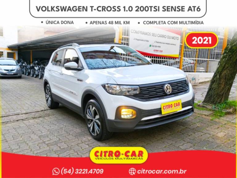 VOLKSWAGEN - T-CROSS - 2021/2021 - Branca - R$ 92.900,00