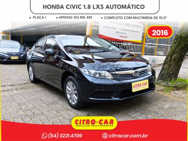 HONDA - CIVIC - 2016/2016 - Preta - R$ 75.900,00