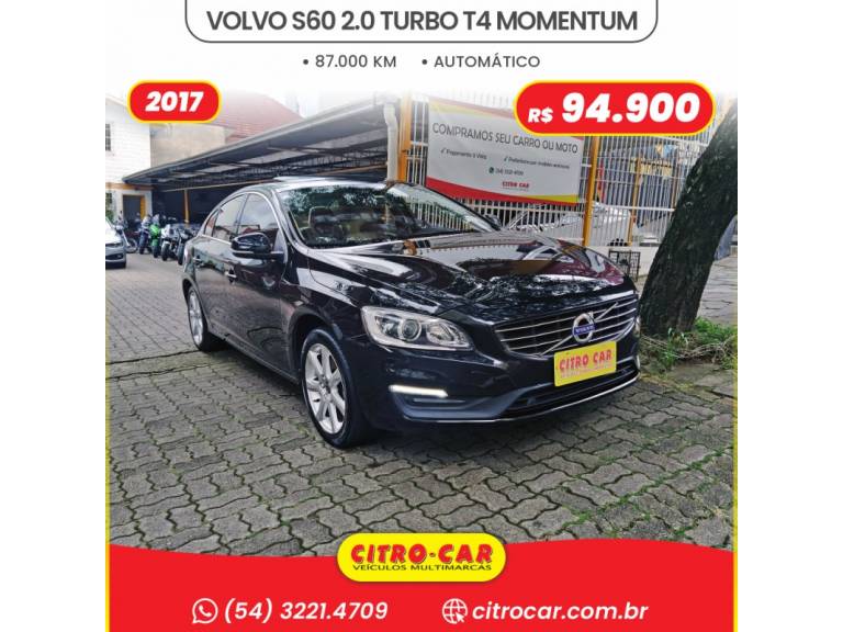 VOLVO - S60 - 2016/2017 - Preta - R$ 94.900,00