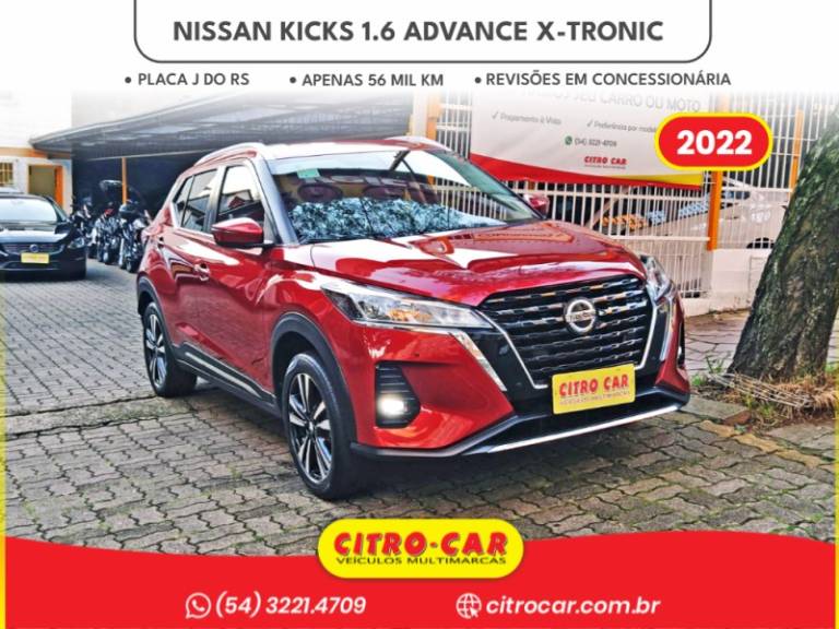 NISSAN - KICKS - 2021/2022 - Vermelha - R$ 99.900,00